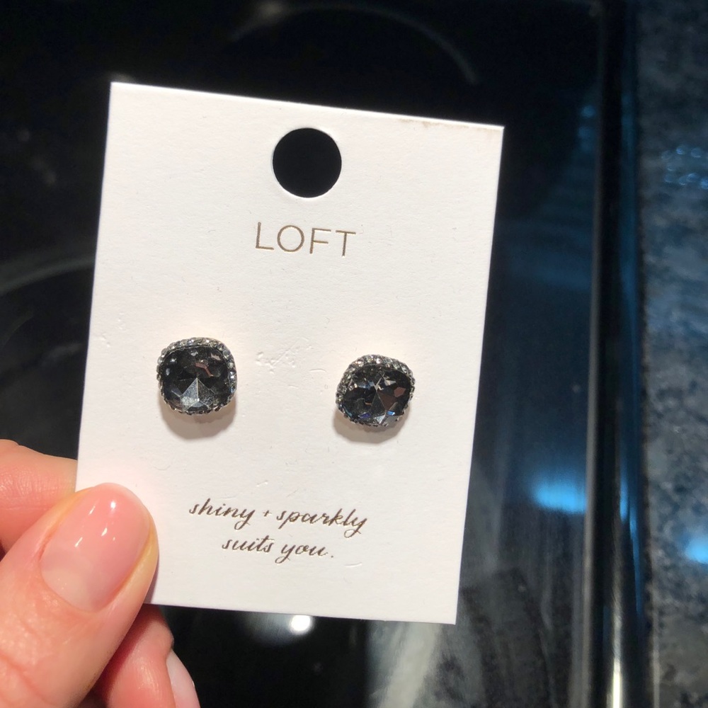 Loft sparkly black earrings
